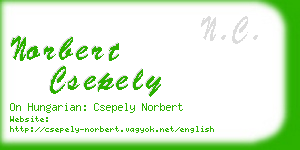 norbert csepely business card